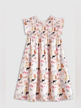 Quince 100% Organic Cotton Poplin Flutter Sleeve Dress Size 2T NWT - C37-052